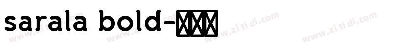 sarala bold字体转换